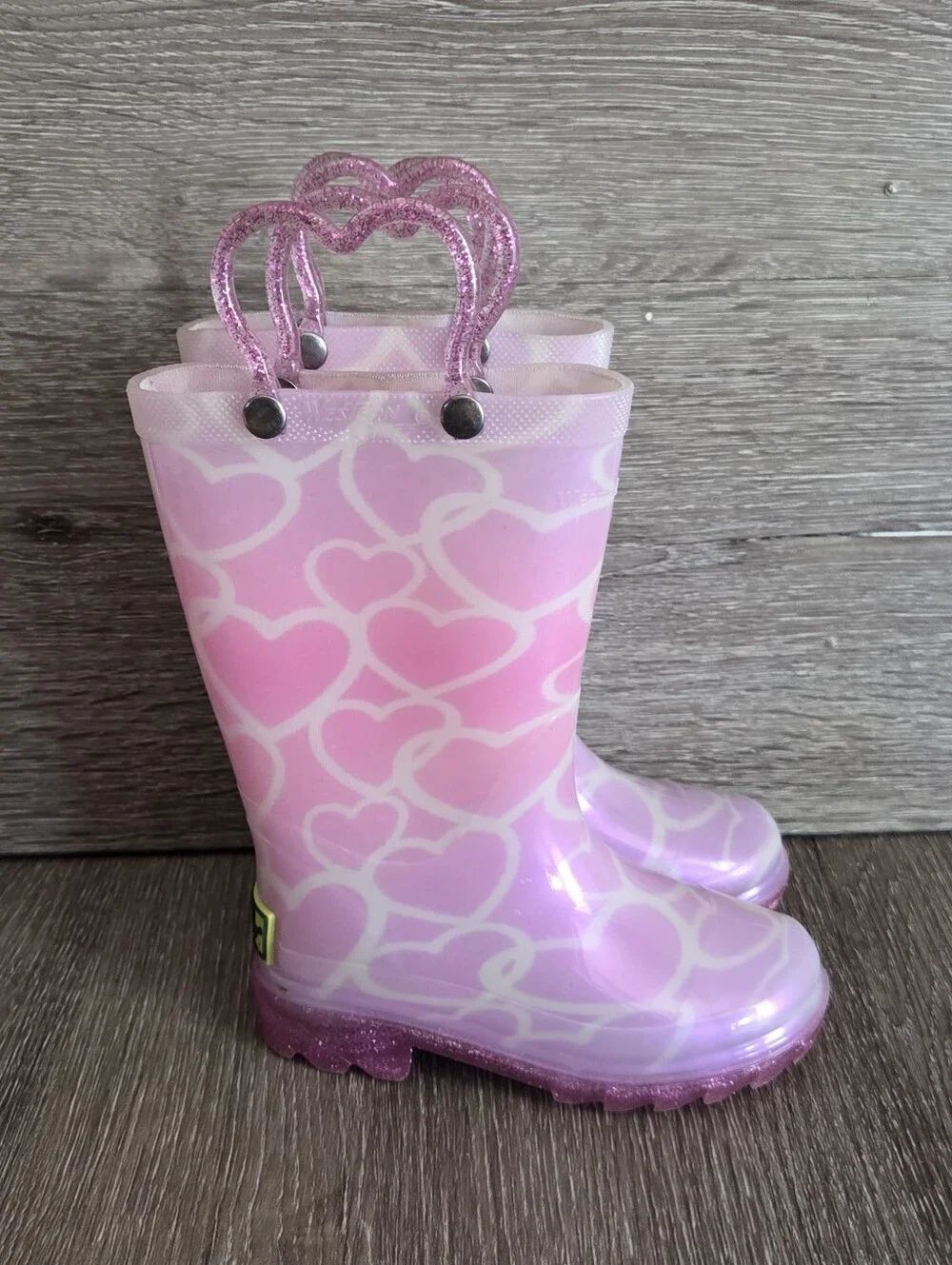 Western Chief Toddler Glitter Stars Lighted Rain Boot - Size 6